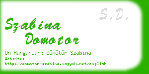 szabina domotor business card